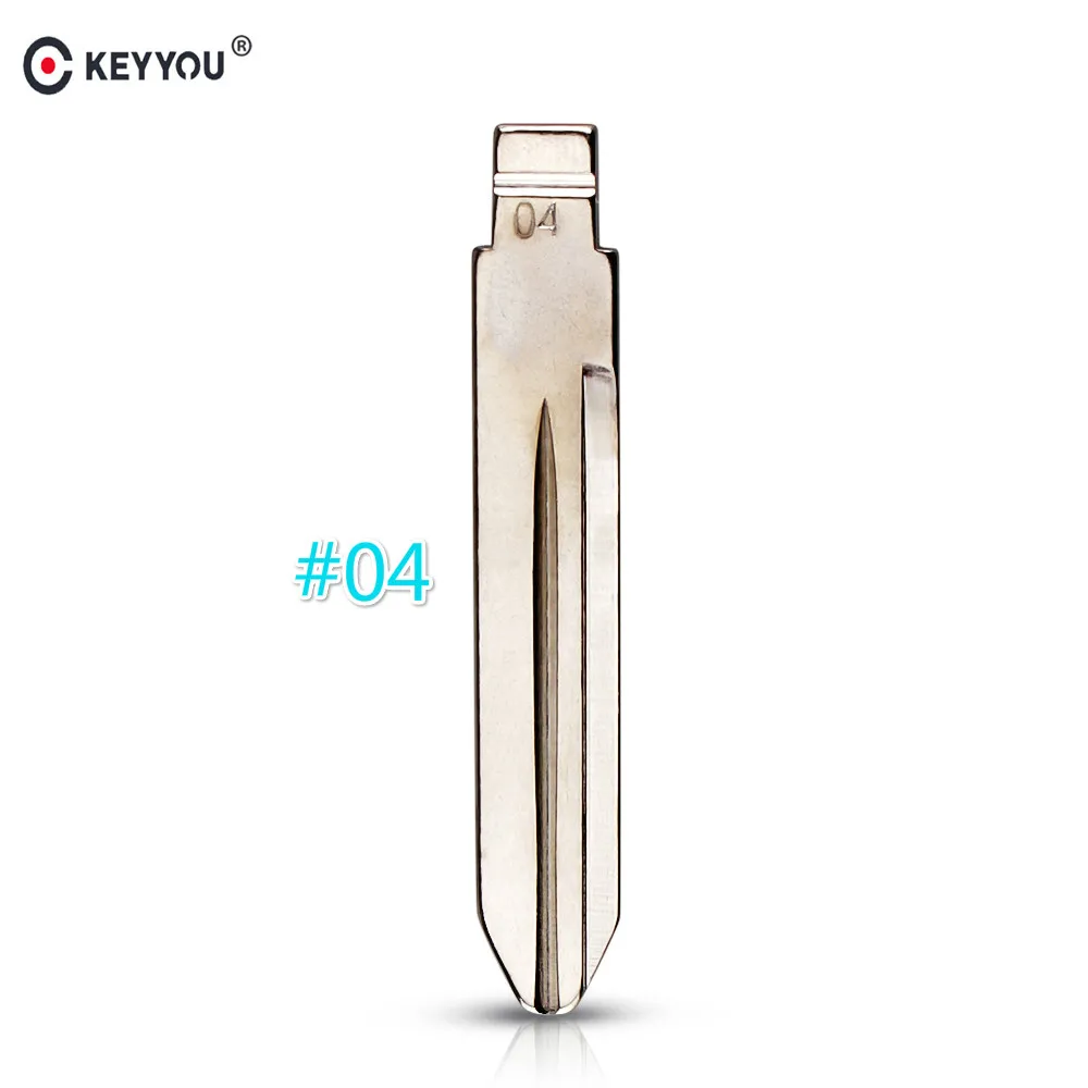 KEYYOU 10 шт./лот Металлические Пустые балванки для ключей Кнопка KD Blade type #04 Chrysler Jeep
