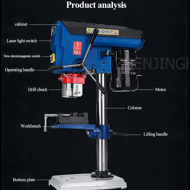 

Small Drilling Machine Multifunction Bench Drill Industrial Grade Metal Wood Driller High Precision Woodworking Tools Drilling
