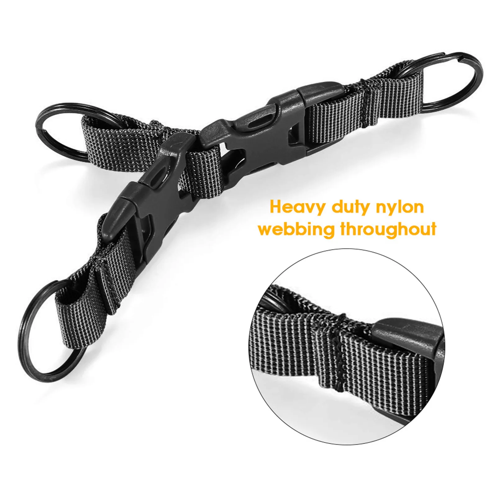 

1PCS Camping Tactical Gear Clip Quick Release Tactical Carabiner Keychain Nylon Webbing Belt Outdoo Tactical Hook Key Ring Clip