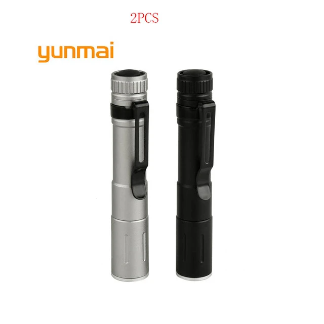 silver 1 black 1 6 шт портативный мини Penlight Xpe светодиодный мигающий фонарик карманный свет водонепроницаемый фонарь для ночной рыбалки - Испускаемый цвет: silver 1 black 1