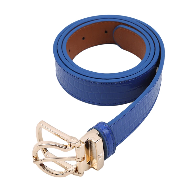 Women Simple Belt For Jeans Dress Fashion Square Buckle High Quality Solid Color Female Slim Decoration |