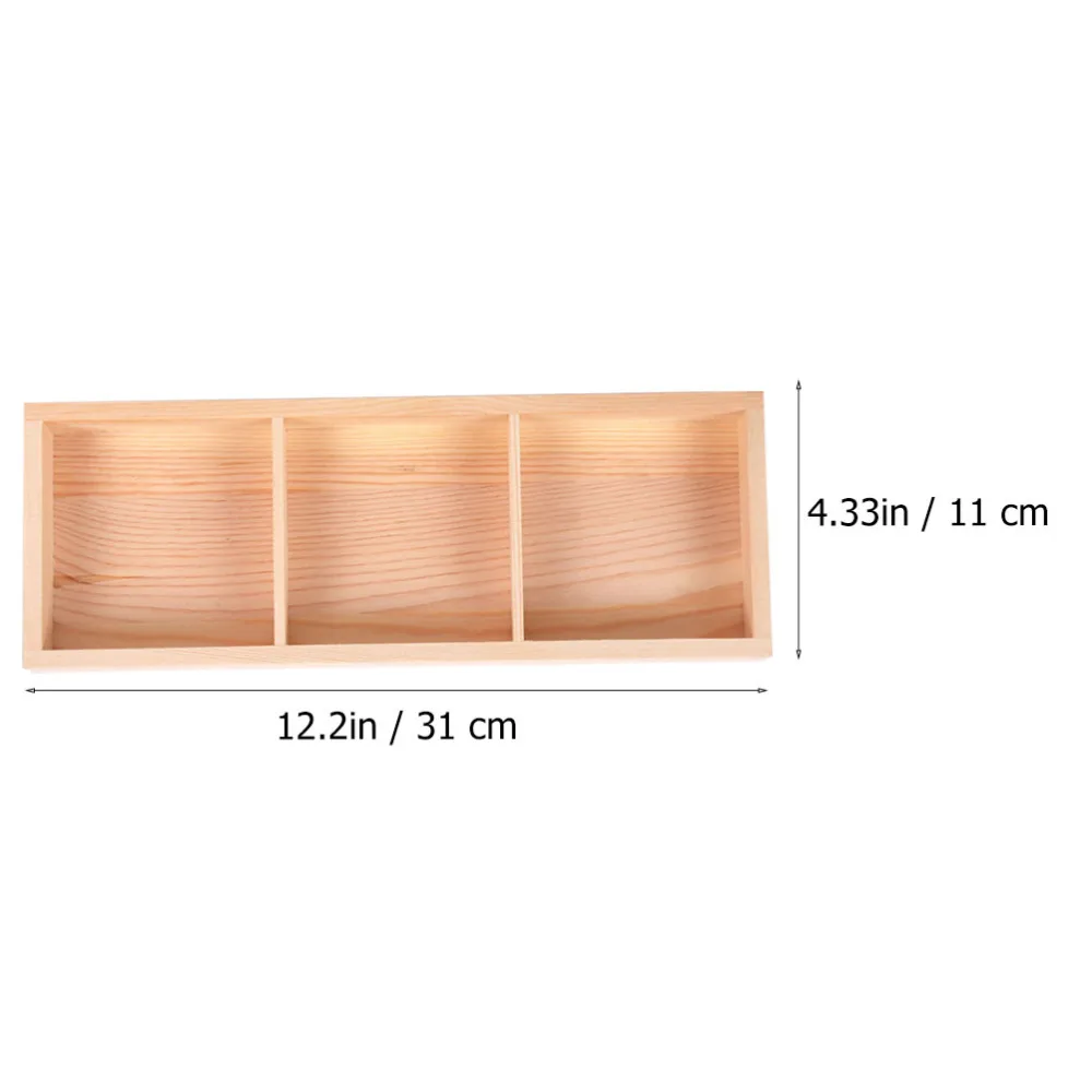 

1pc Microlandscape Succulent Plant Flowerpot Wooden Box Storage Box (Wood)