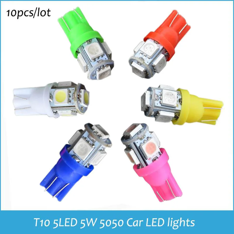 10 шт. T10 5 светодиодный w5w для Mazda 6 t10 5050 габаритные огни 5SMD лампы 194 W5W света клина mazda
