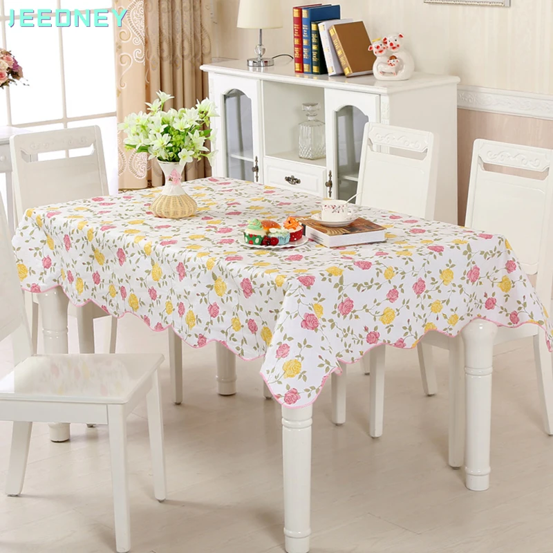 

Floral Printing Table Cloth PVC Rectangular Table Cover Desk Cover Tablecloth Table Cloths Waterproof Stain Tablecloths Oilcloth