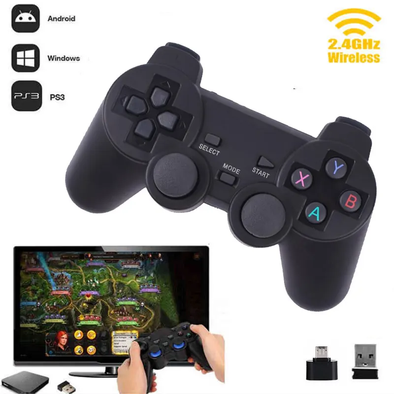 Фото Горячая 2 4G беспроводной геймпад пк для PS3 tv Box джойстик игровой контроллер пульт Горячая 2 4G беспроводной геймпад пк для PS3 tv Box джойстик игровой контроллер пульт