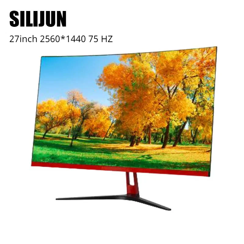 Монитор для компьютера 27 дюймов изогнутый экран 2K 60/75 Гц HD игровой VGA HDMI плоский |