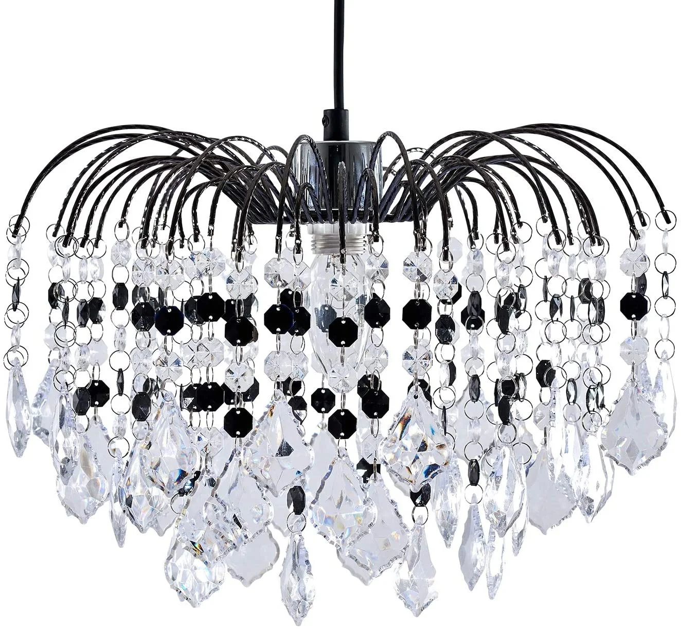 Прозрачный акриловый с украшением в виде кристаллов на разрыв форме капель и