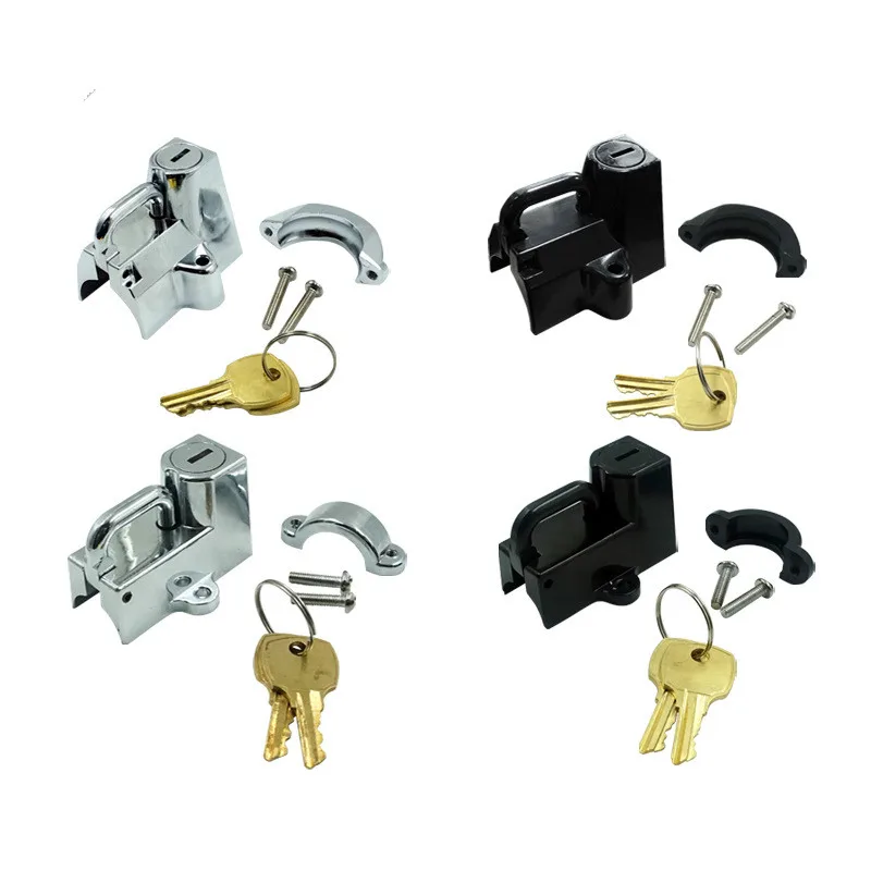 

Aluminum Universal Security Anti-theft Motorcycle Helmet Lock with 7/8" To 1-1-4" Black Silver Color motorcycle accessories