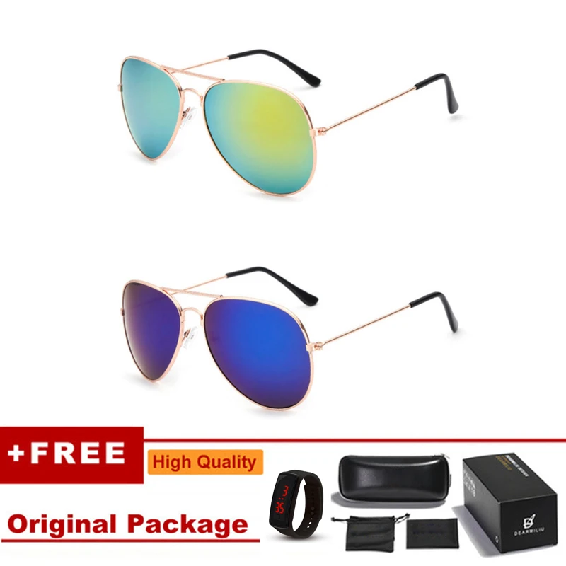 Солнцезащитные очки авиаторы мужские прямоугольные 2 шт.|Мужские солнцезащитные