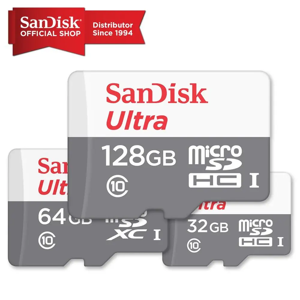 100% Оригинал Sandisk Карта Micro Sd Class10 TF card16gb 32 ГБ 64 128 80 МБ/с. карты памяти для телефона и