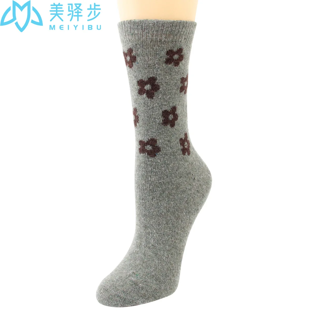 12 Pairs Per Set Factory Wool Socks Winter Wool Stockings Small Flowers Hot Sales Women Wool Socks