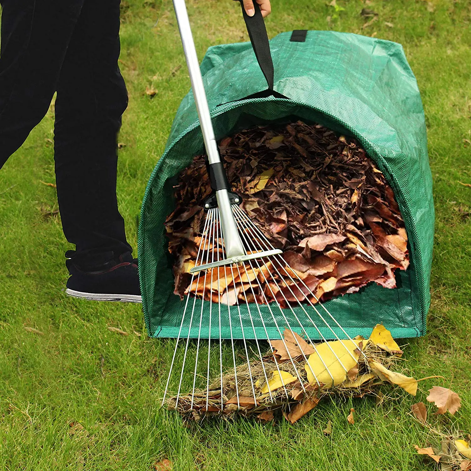 

53 Gallon Garden Deciduous Bag Yard Dustpan-Type Collecting Leaves Handrail Yard Waste Garden Leaves Debris Garbage Bag