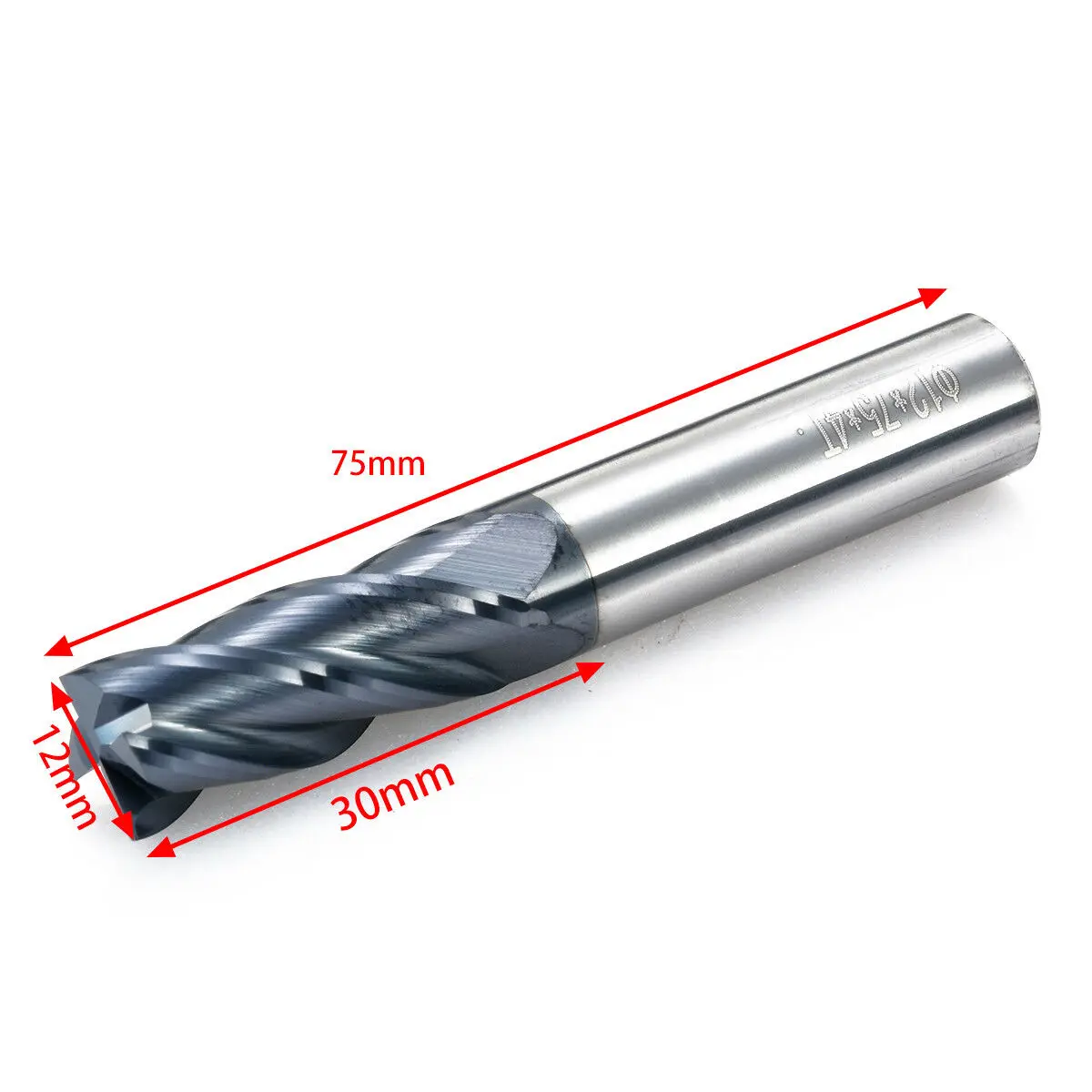 

4Pcs Set 12mm Carbide End Mill Set Tungsten Steel Milling Cutter High-speed Roughing Woodworking High Quality Tools Parts