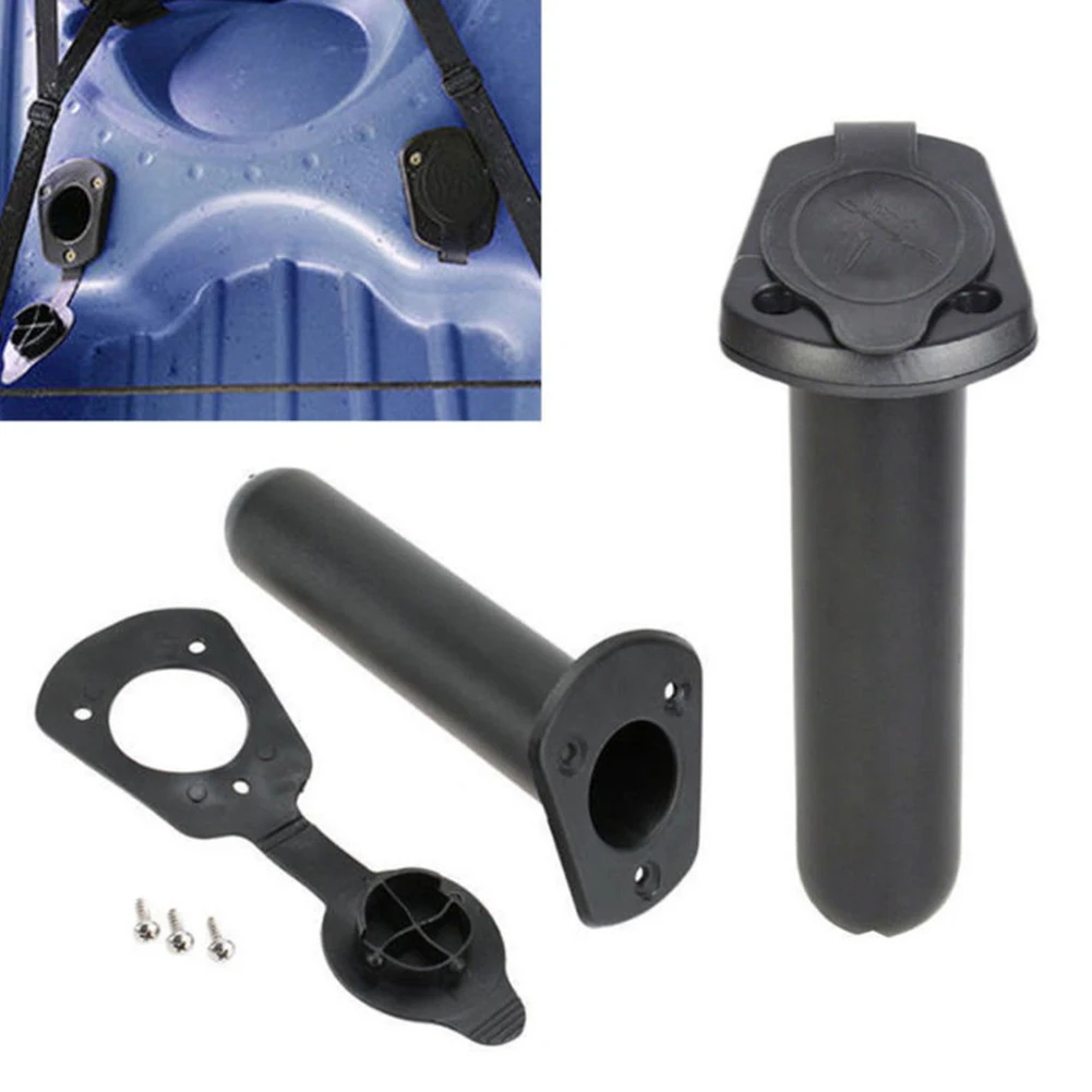 

4pcs Flush Mount Fishing Boat Rod Holder Bracket Stand with Cap Cover for Kayak