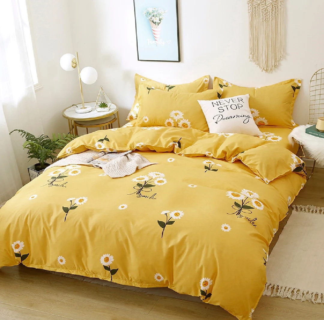 Simplicity Style Cotton Bedding Four Piece Set Modern Stylish Comforter Bedding Sets Comforter Set Bedding Set Bed Cover Set