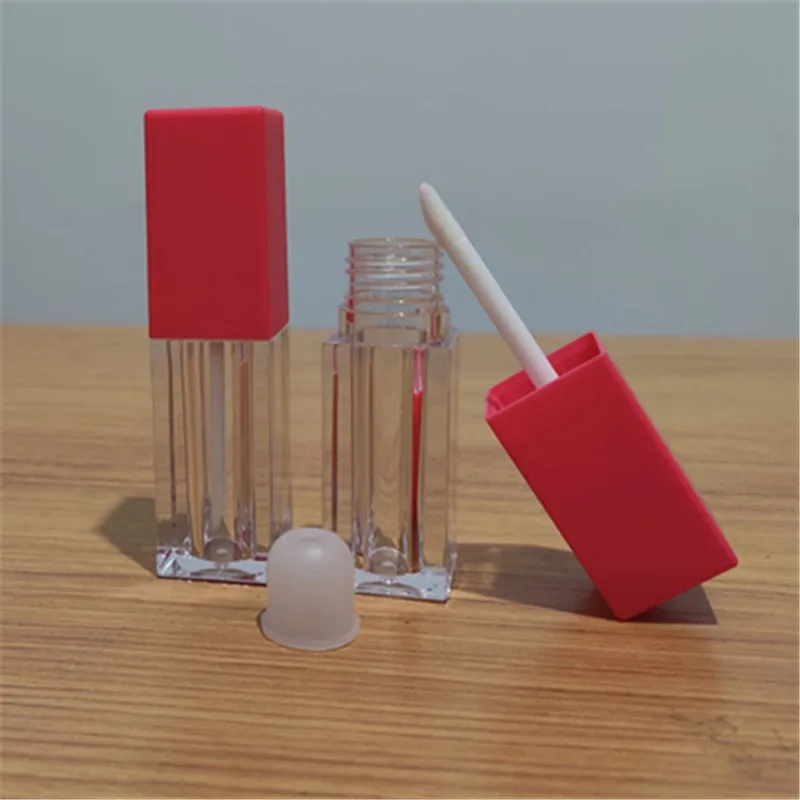 

10pcs 5ml Square Empty Transparent lip Gloss Tubes Cosmetic Container Beauty Makeup Tool Mini Refillable Bottles Lipgloss Tube