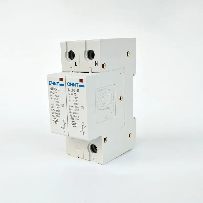CHINT NU6-II 2P 15-40KA 275V низковольтный ограничитель перенапряжения