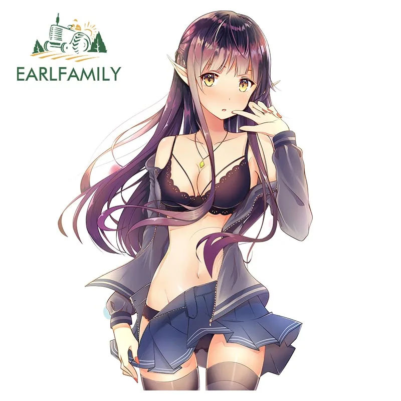 EARLFAMILY 13 см x 8 7 наклейка для автомобиля Kawaii Waifu JDM на окно багажник ноутбук