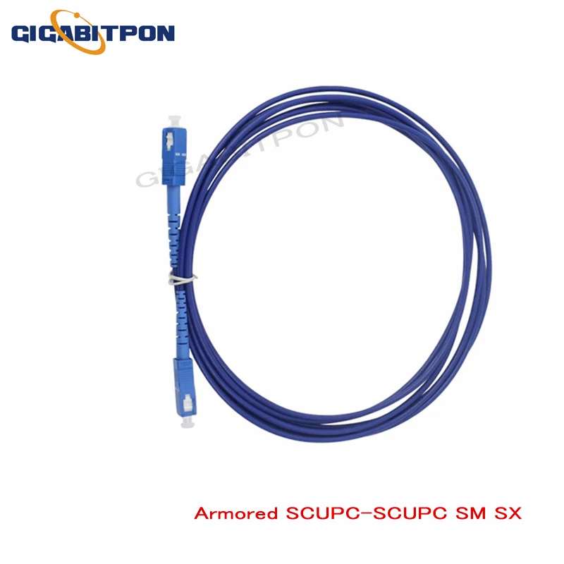 10 jumpers armored SM SCUPC to SCUPC armored fiber optic jumpers 1m-20m and longer meters