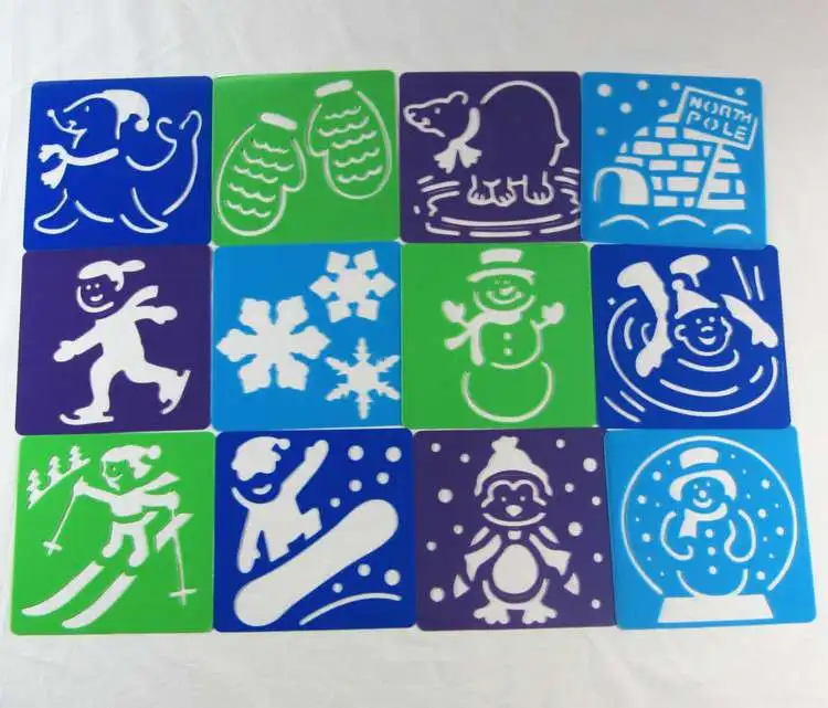 

stationery template tool Children Puzzle Early Painting Winter Life Drawing Board Sketchpad Toy Stationery Template Tools