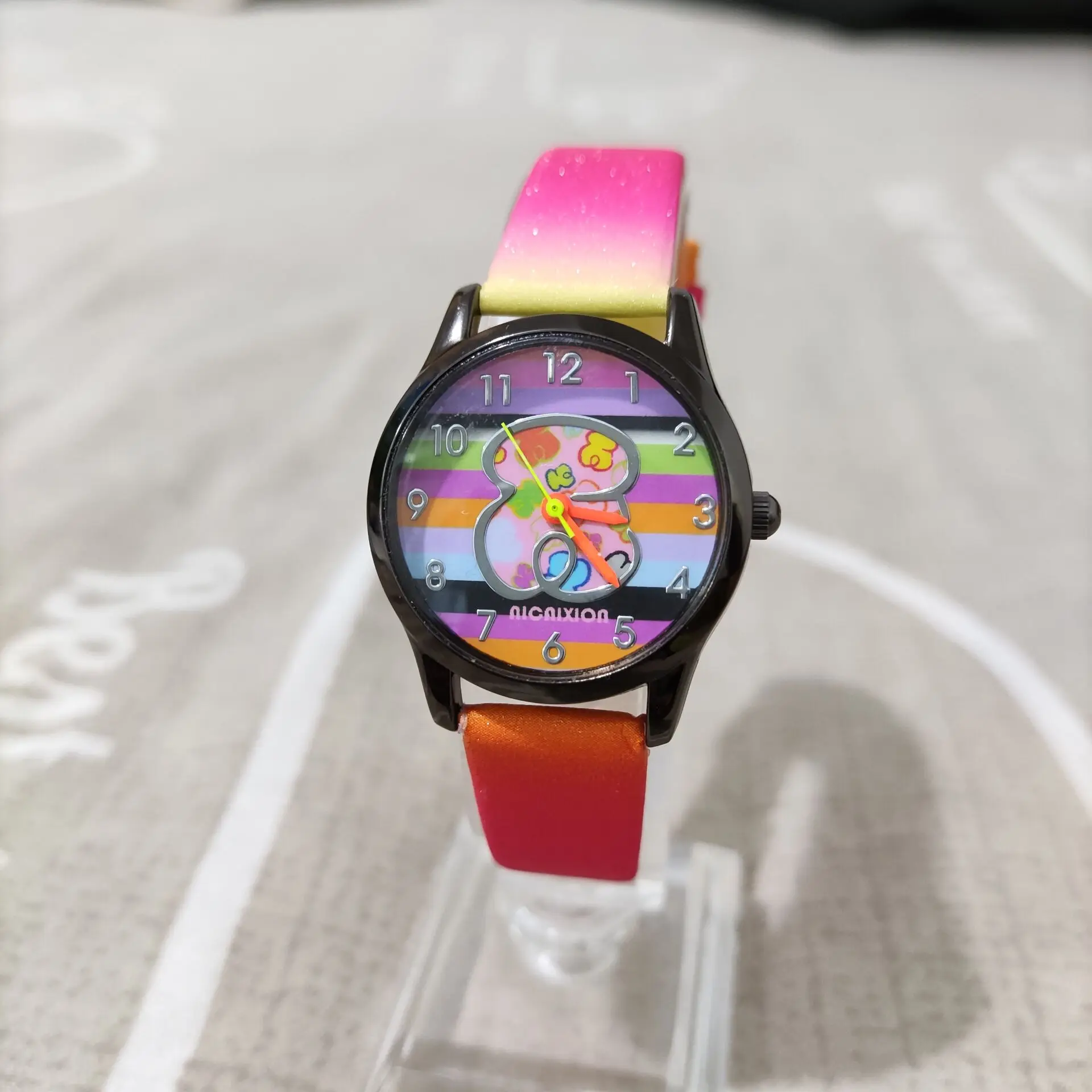 

Reloj Mujer 2021 New Ladies Casual Quartz Cute Bear Watch Luxury Fashion Style Shiny Leather Women Watch Student Watch Girl