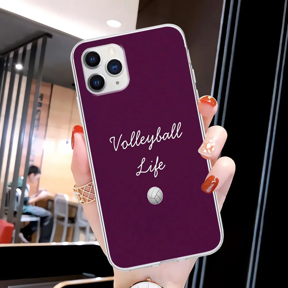 

Volleyball Soprt Transparent Cell Phone Case Clear Cover For Samsung Galaxy A21S A71 S8 S9 S10 Plus Lite S20 Note 20 Ultra