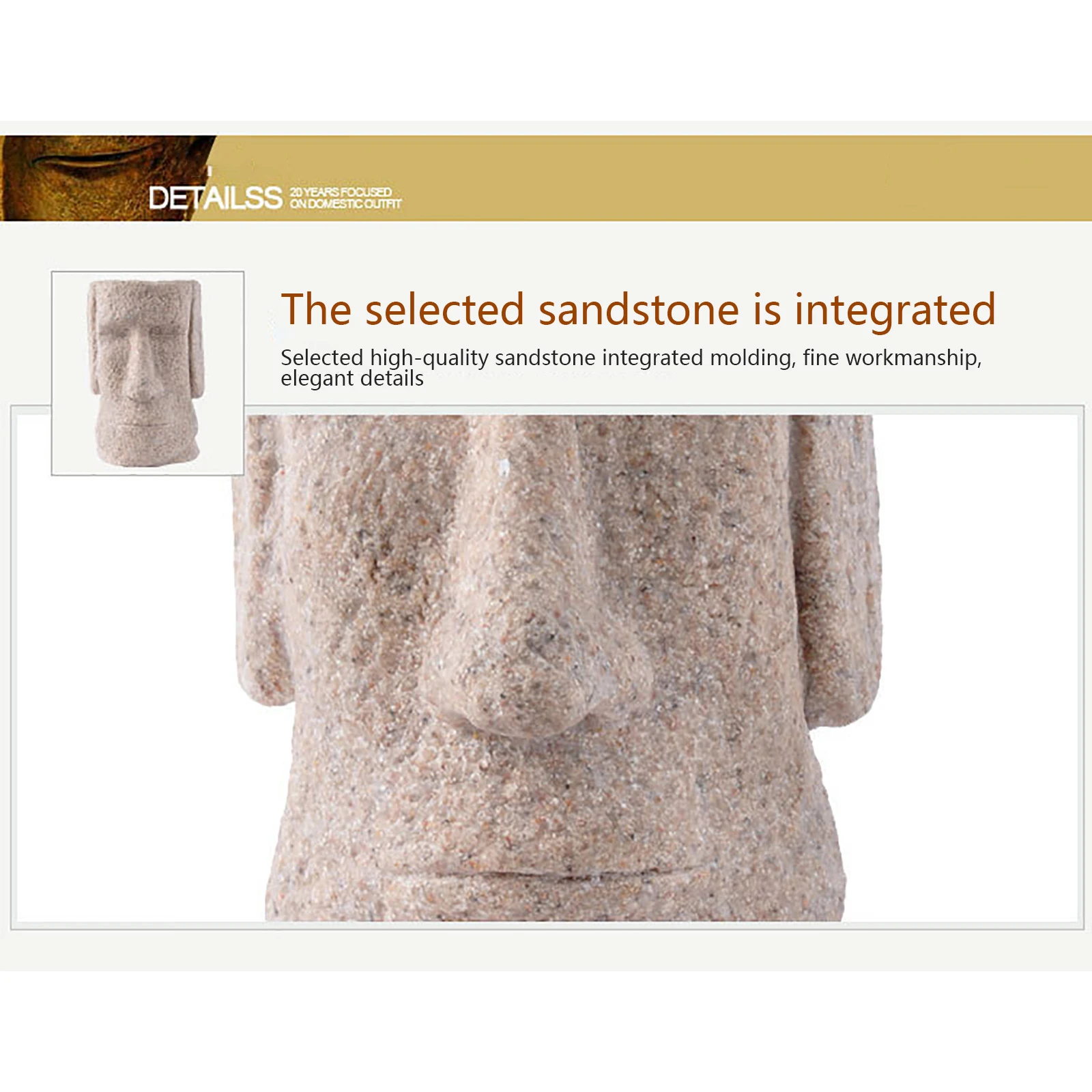 

Easter Island Pen Holder Personality Sculpture Creative Office Desktop Decoration Crafts