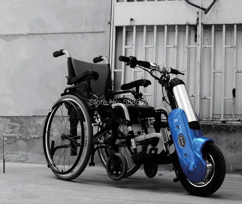 Бесплатная доставка Электрический handbike 400w моторное кресло коляска прицеп