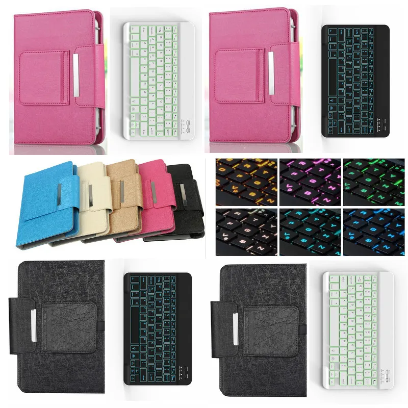 

7 colors Backlight Bluetooth Keyboard For Samsung Galaxy Tab A A6 10.1 2016 T580 T585 P580 P585 Case Universal Magnetic Cover