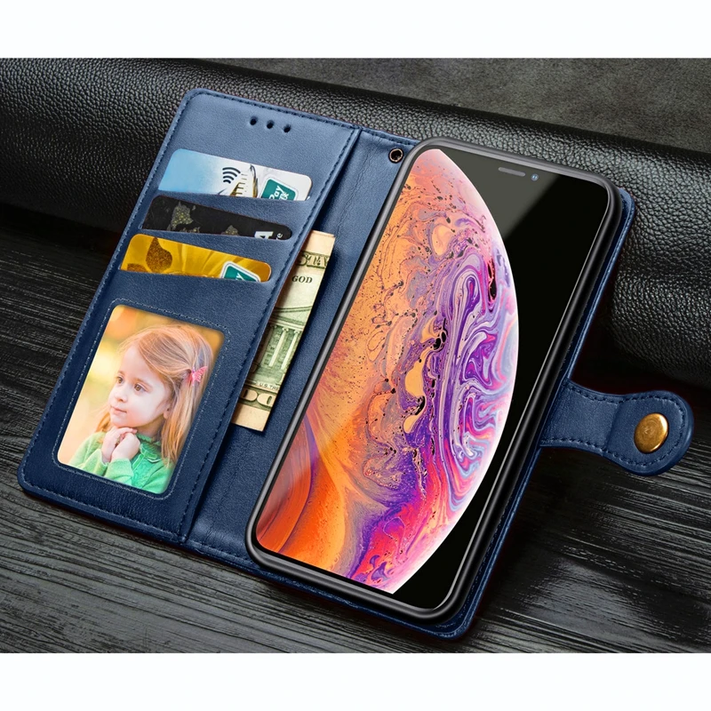 Бизнес-стиль, кожаный чехол для iPhone 7 8 6 s 6s plus X XR XS 11 Pro Max Пряжка Бумажник откидная крышка для iPhone 11 чехол iPhone XR