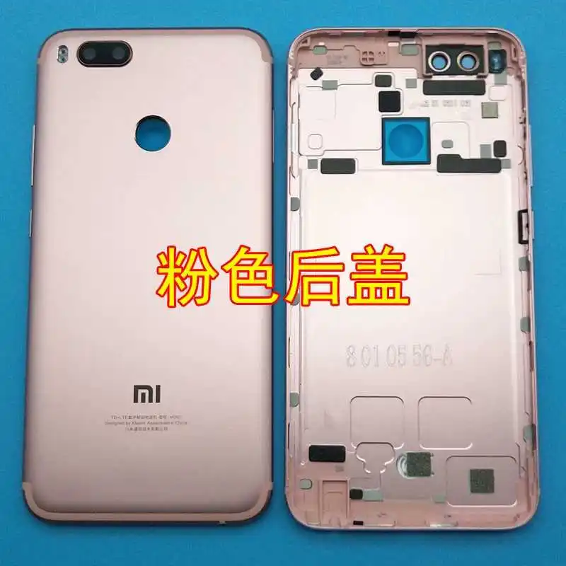 Задняя крышка с отпечатком пальца для Xiaomi mi 5X, задняя крышка с боковыми клавишами для камеры, стеклянная крышка для батареи для Xiao mi A1, задний Чехол
