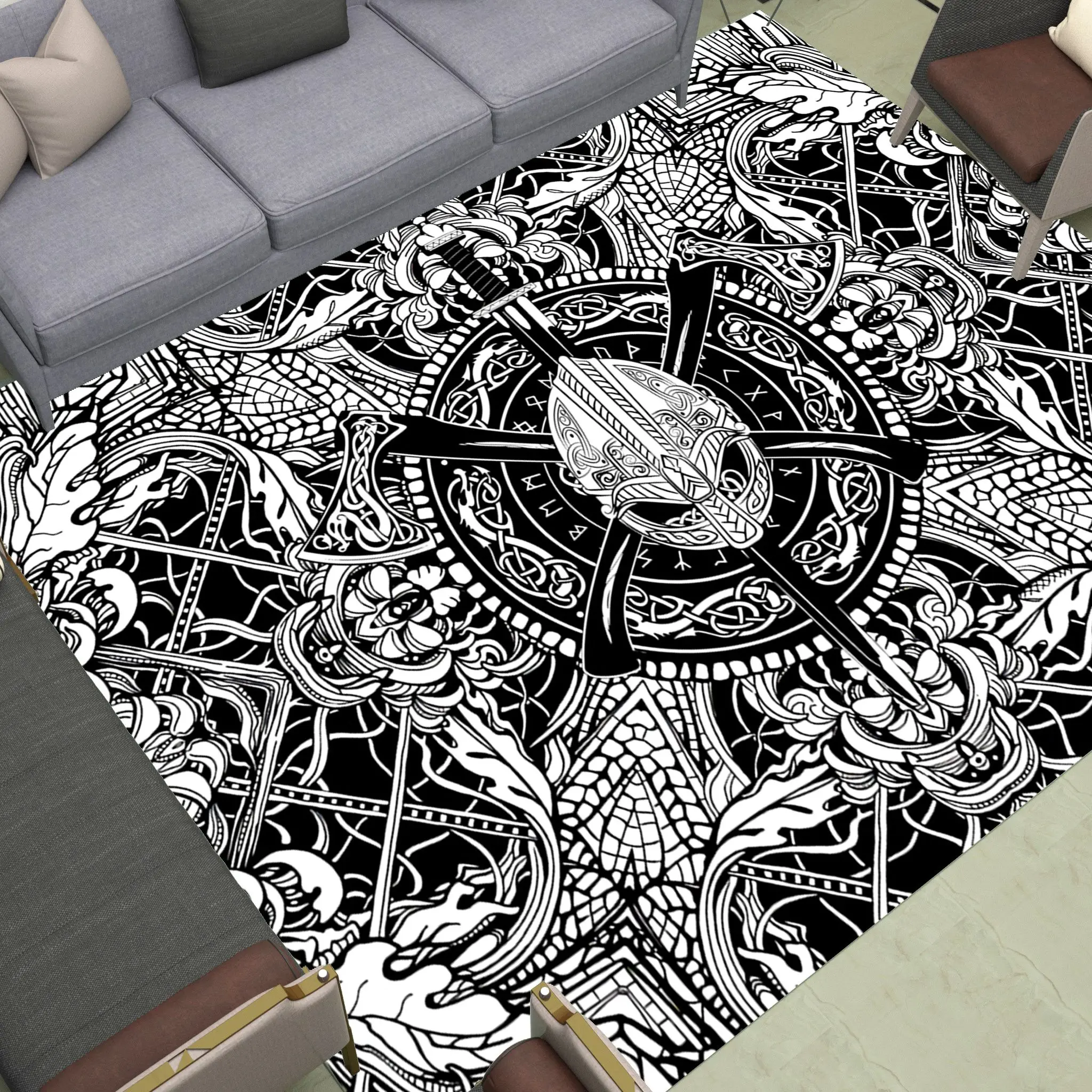 Коврик Magic Dragon с изображением лодки большой современный напольный коврик в стиле