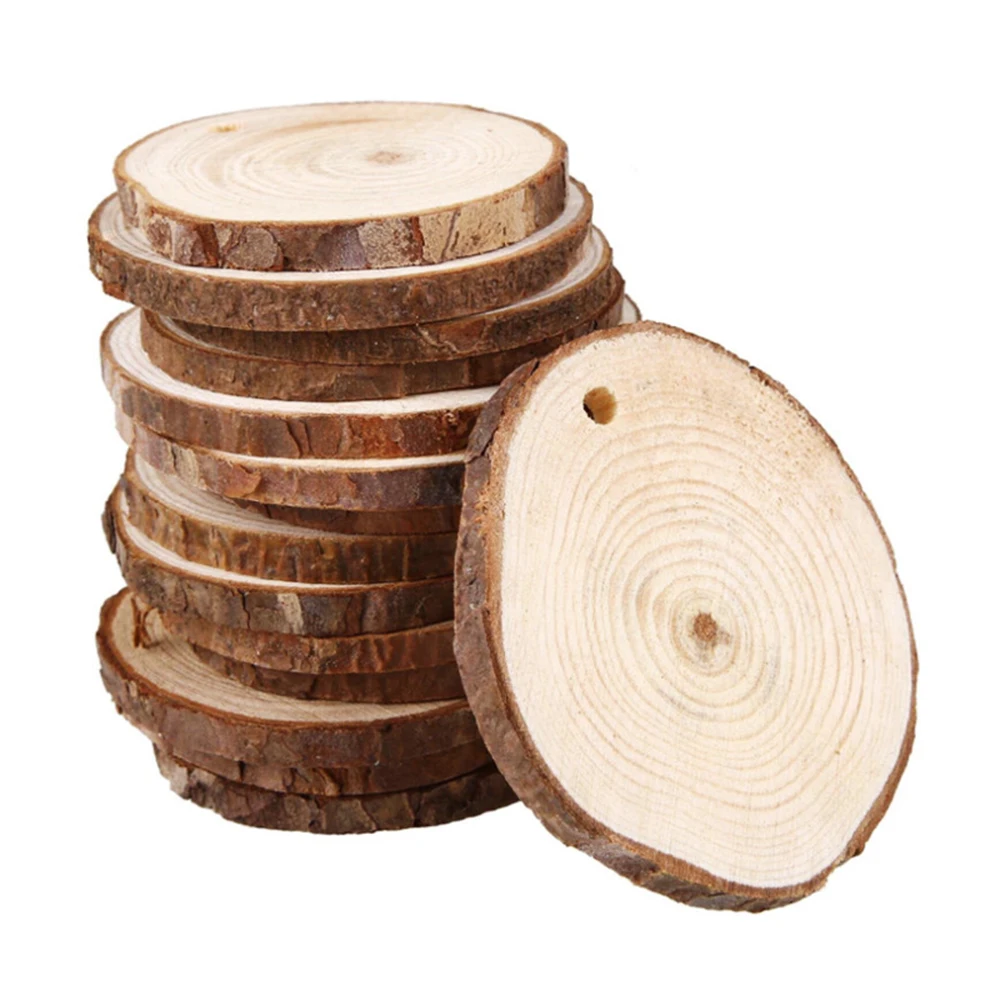 

30Pcs Wood Slices Unfinished Natural Craft Wooden Circles Tree Slice for DIY Crafts Wedding Decorations Arts Wood Slices