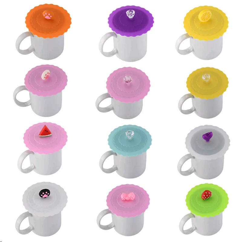 Милая крышка для чашки с фруктами питьевой воды FDA силиконовая чаши защитой от