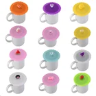 Милая крышка для чашки с фруктами, силиконовая крышка для чашки с защитой от пыли, Уплотнители для чашки, стеклянные кружки, диаметр крышки 10 см