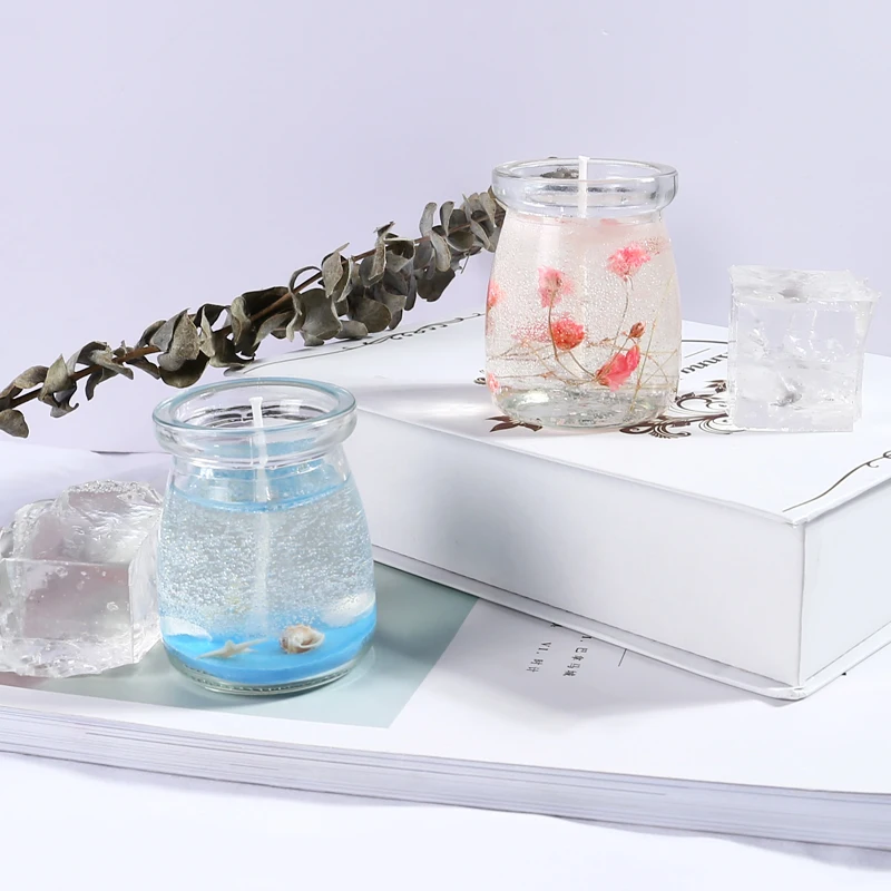 Прозрачная Желейная восковая свеча материал сделай сам Хрустальная чашка ручной