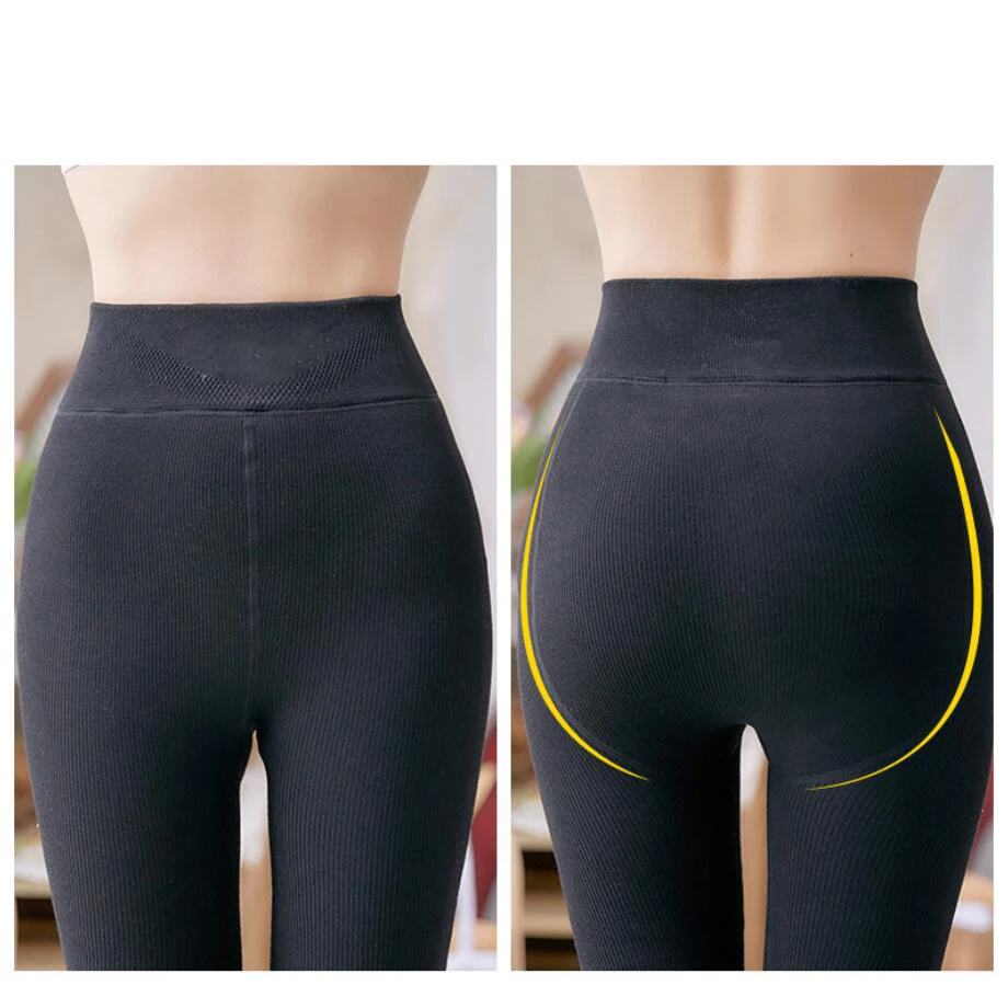 

300g Velvet Winter Thick Warm Women Pantyhose Striped Tights Medias De Mujer Collant Female Stockings Striped hot 40-70kg 628