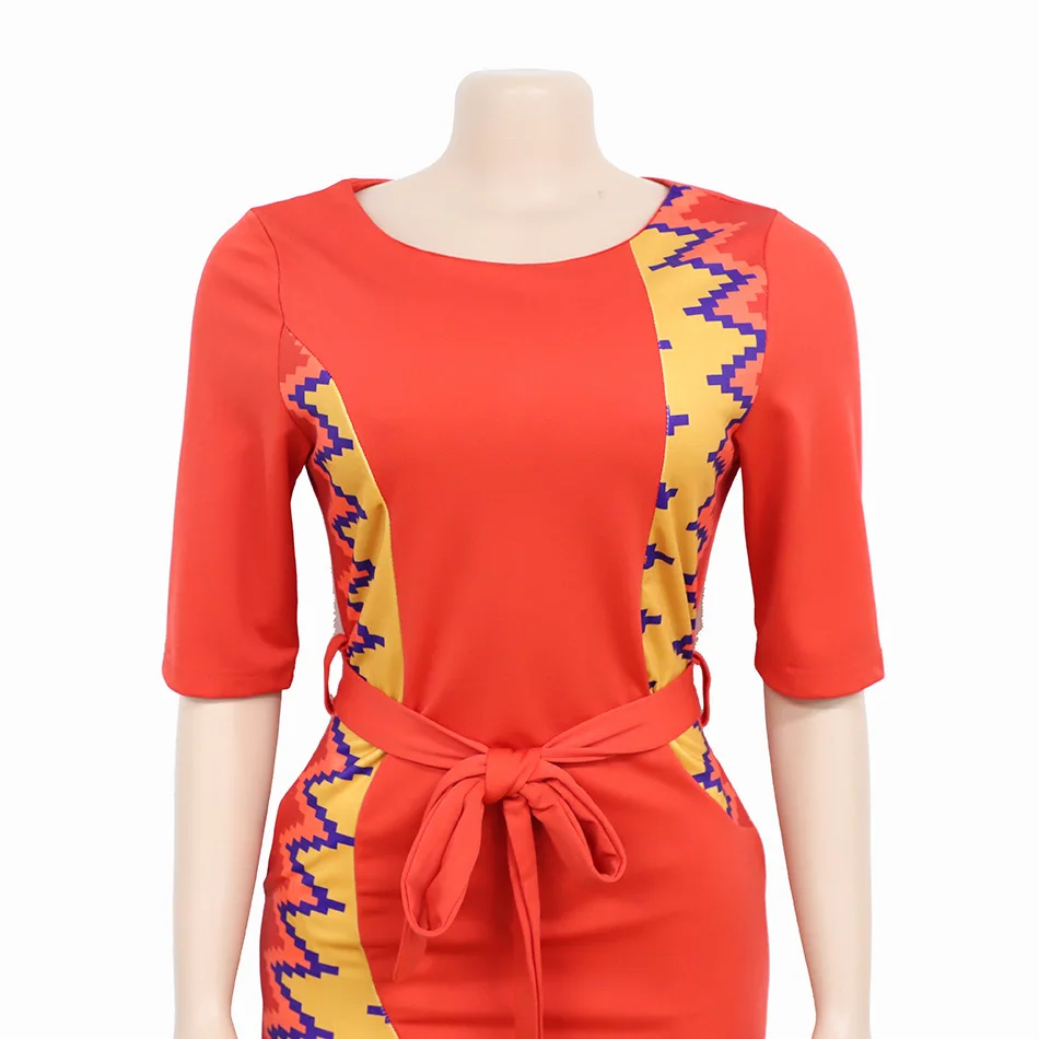 Африканские женские платья 2019 Новый стиль лета размера плюс платье карандаш