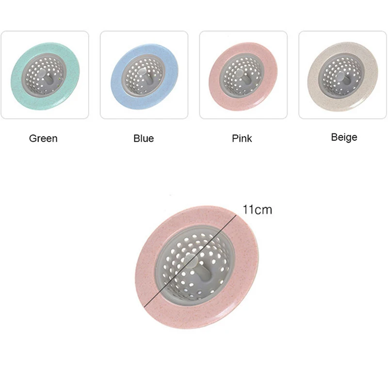 

4 Colors Kitchen Sink Drain Plugs Strainers Bath Drain Stopper Sink Floor Drain Plug Sewer Filter Mesh Hair Catcher Accessories