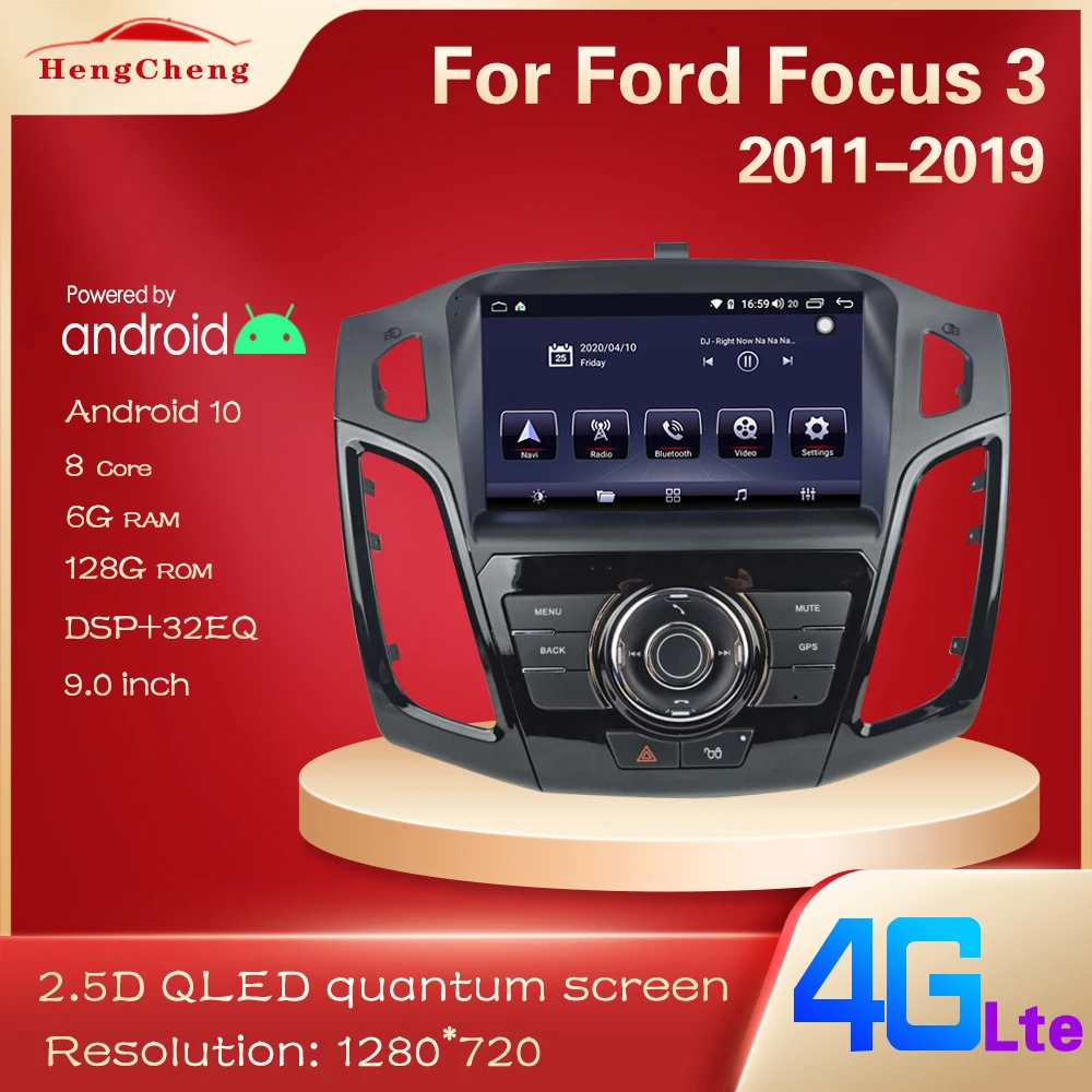 Для Ford Focus 3 умный Автомобильный мультимедийный видеоплеер 11 19 GPS навигация Радио