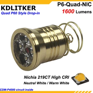 KDLITKER Quad Nichia 219CT 1600 люмен высокомощный светодиодный модуль с высоким индексом цветопередачи (диаметр. 26,5 мм)