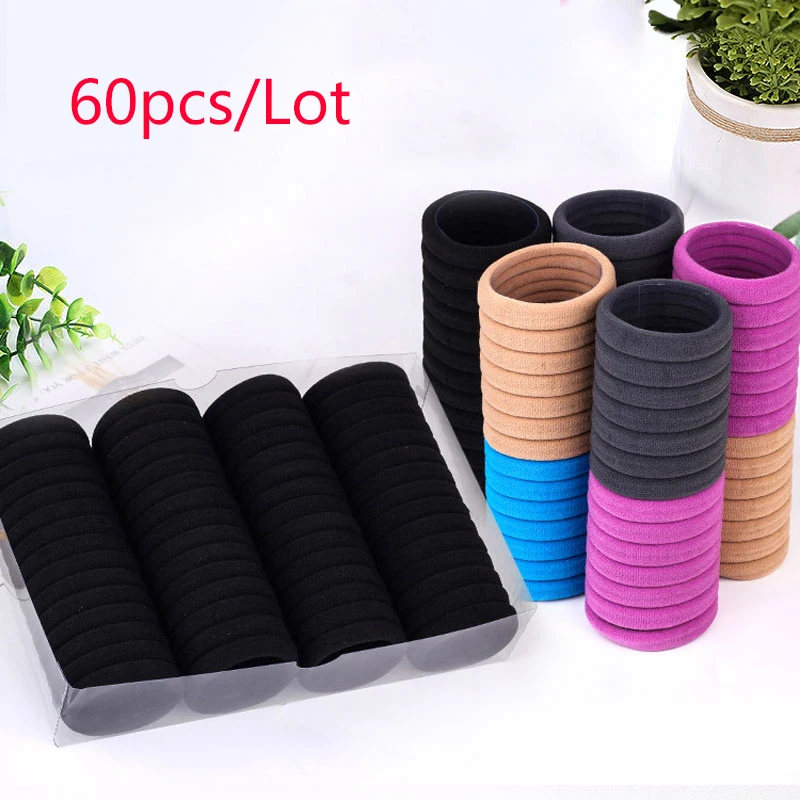 Модные резинки для волос 60 шт./лот высокоэластичные аксессуары женщин и девушек