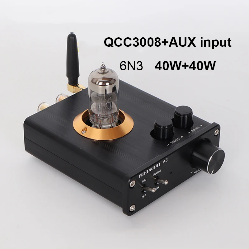 6N3 Tube amplifier QCC3008 Bluetooth 5.0 TPA3116 50W*2 stereo digital power 1543 DAC T0365 | Электроника