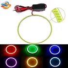 COB Angel Eye 2 штуки Авто кольца с ореолом 100 мм 12 В 24 В передняя фара 72 SMD Автомобильные ангельские глазки мотоциклетные 9-30 в белый красный желтый синий