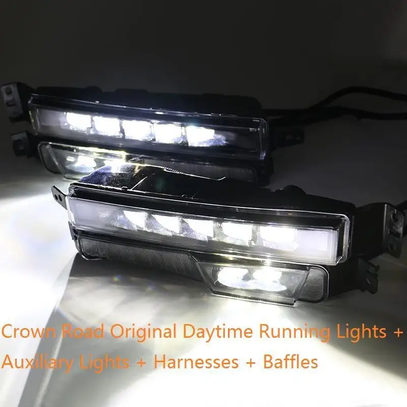 MODEL T Drl Automovil Cob дневные ходовые авто лампы Автомобильные светодиодные фары передние противотуманные задние Автомобильные фары в сборе 17 для Honda Avancier - Цвет: MODEL T