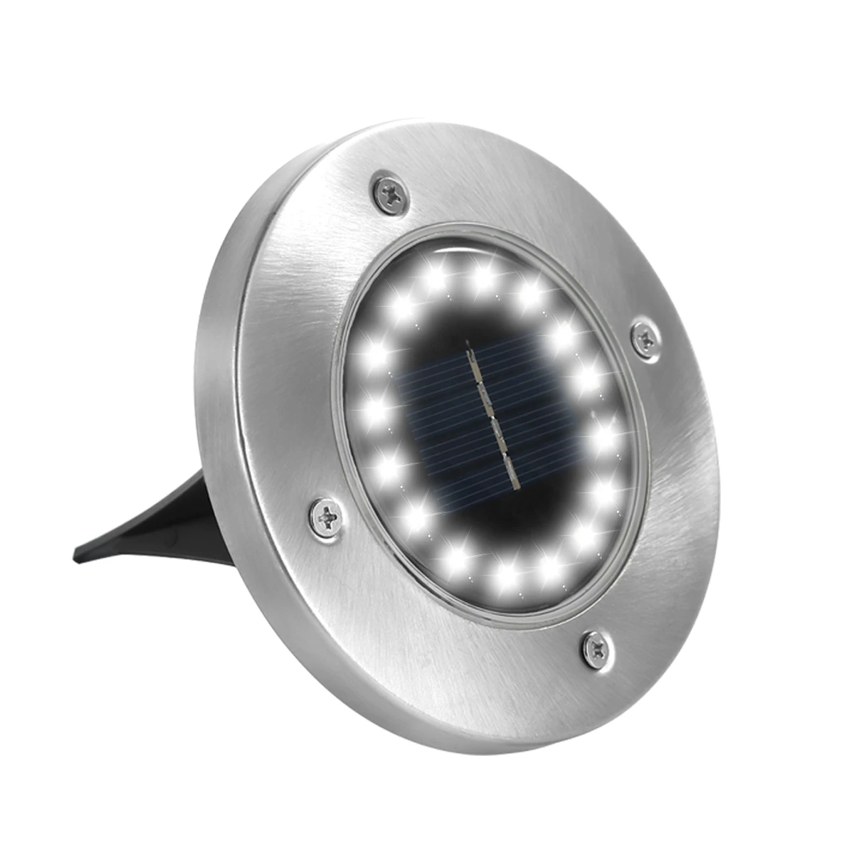 

Фонасветильник наземный водонепроницаемый на солнечной батарее, 16 светодиодов, дисковая лампа для внутреннего дворика, сада, освесветильн...