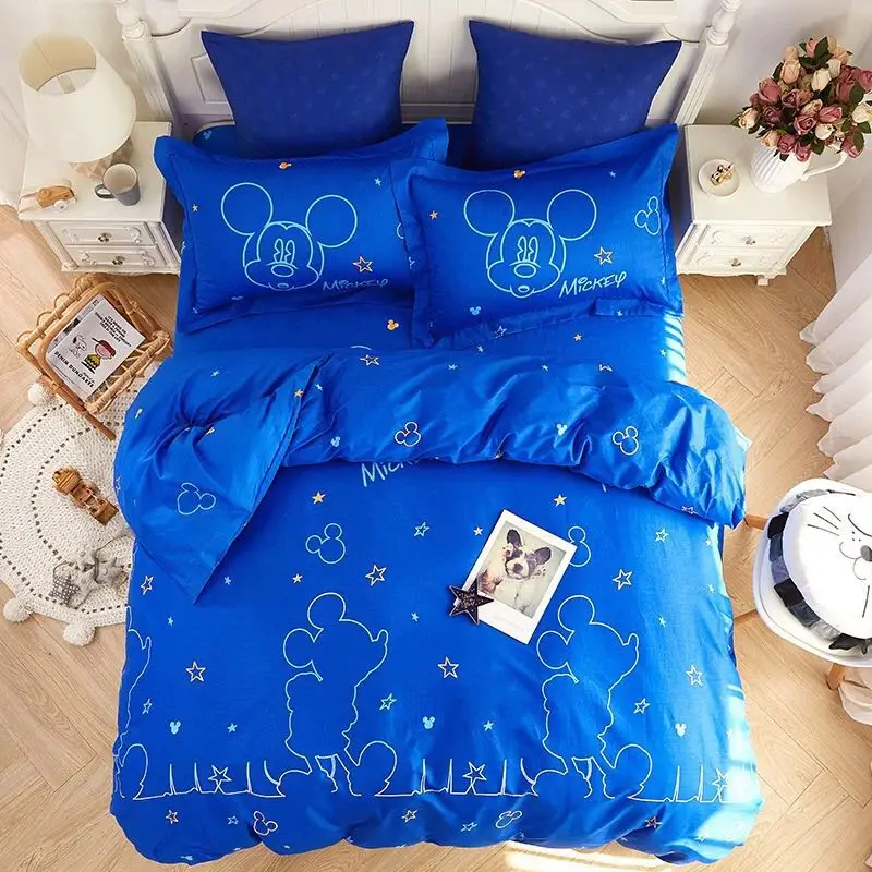 

beautiful bowknot pink minnie mouse disney bedding set for girl bedroom decor twin size quilt duvet cover queen comforter cotton