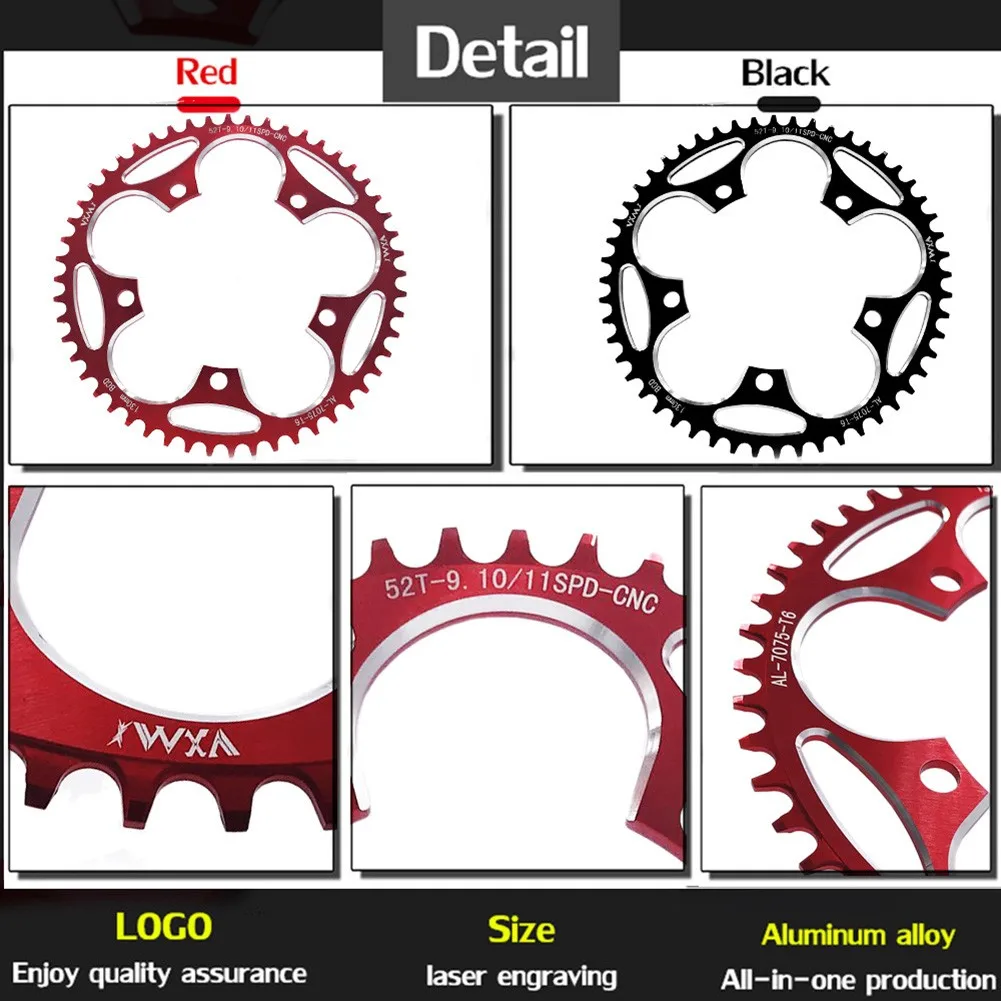 

Parts ChainRing Wheel 54/56T Accessories Aluminum Alloy Electric Bicycle