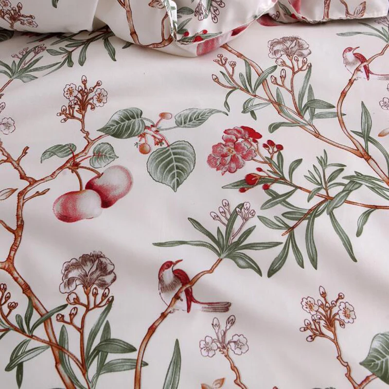 Пододеяльник с цветочным принтом из полиэстера комплект 3 предметов