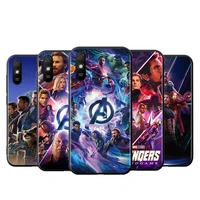 for xiaomi redmi k40 gaming k30i k30t k30s k30 ultra k20 10x pro 5g black phone case marvel avengers heroes silicone cover